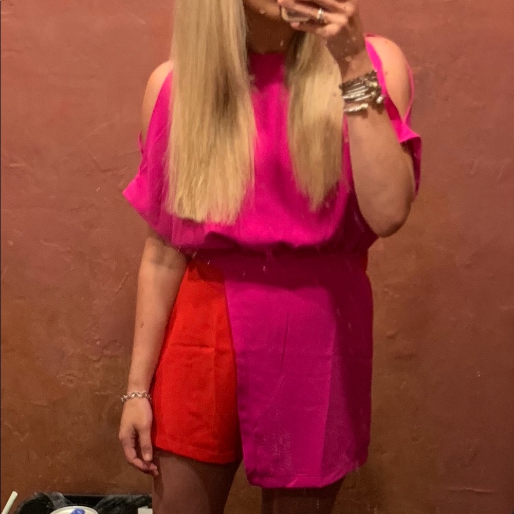 Pink and Orange Romper